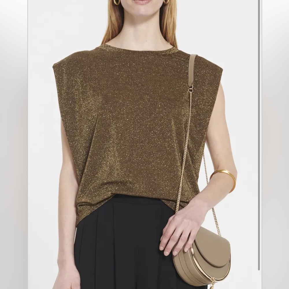 Momoni Enna Lurex Jersey Top